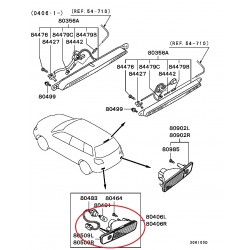 MITSUBISHI Outlander 07-12 aizmugures lukturis bamperī L... 2