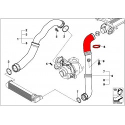 BMW E46 2.0D 98-05 INTERCOOLERA truba 11617799397 2