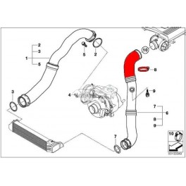 BMW E46 2.0D 98-05 INTERCOOLERA truba 11617799397