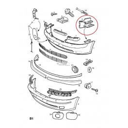 Opel Vectra 96-01 bampera kronšteins uz spārna...