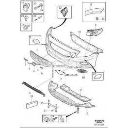 Volvo S60 11-13 luktura mazgātāja vāciņš R,...