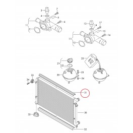 VW Audi gumija virs dzesēšanas raditora...