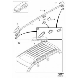 VOLVO V70 XC70 01-07 Jumsta reliņu nosegs...