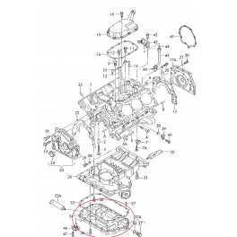 Audi A6 97- kartera vāks 2.4, 2.8 078103604AA