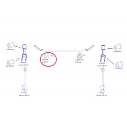 Mercedes Sprinter Stabilizatora bukse LM27439 JP GROUP,... 2