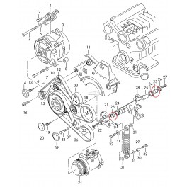 Ģeneratora siksnas spriegotāja BUKSE 059145350