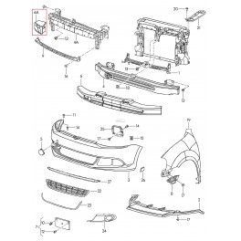 VW Jetta 11- priekšēja bampera absorbers R,...