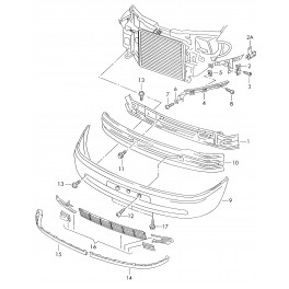 VW Sharan 95-00 bampera spoileris L 7M0 805 903 01C