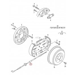 VW T4 Bremžu trose PEX 07.567, 701609701,...