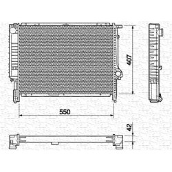 BMW 3 E36 91-98 radiators 2.5TD MAN +/-KOND 550X405 RA60793