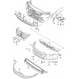 PASSAT CC 09-12 priekšējā bampera uzlika...
