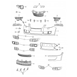 Škoda Roomster, Fabia 06-10  priekšējā bampera...