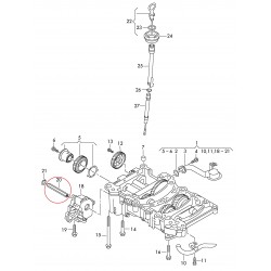 Eļļas sūkņa ass 03G115281E OE daļa 2