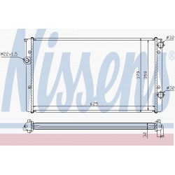 VW Golf 91-97 radiators 1.9D/1.9TD/1.9TDi +/-KOND 626X362...