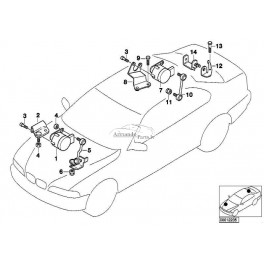 BMW E46, Z4 E85, E86 lukturu regulācijas svira...