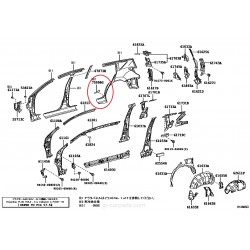 Toyota RAV4 06-12 aizsarg uzlīme aizmugures R apakšā... 2