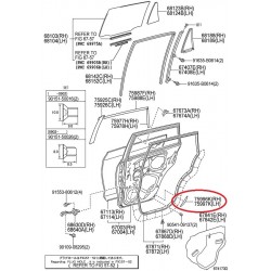 Toyota RAV4 06-12 aizsarg uzlīme aizmugures R uz durvīm... 2