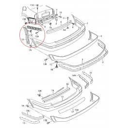 VW Passat 00-05 bampera kronšteins aizmugures...