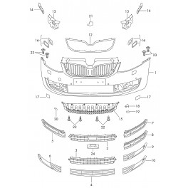 Skoda Octavia 09- priekšējā bampera...