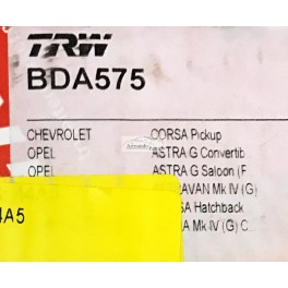 Bremžu suporta skavas BDA575 TRW, 93176089,...
