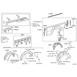 Toyota Hilux spārna uzlikas blīvējums 61784-0K130-B0