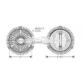 Visco sajūgs AVA QUALITY COOLING BWC327,...