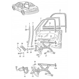 VW PASSAT 88-97 Logu pacēlājs priekšā L...