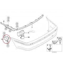 BMW E46 aizmugures bampera stiprinājums R...
