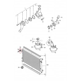 Audi VW Radiatora stiprinājums 1K0121367M