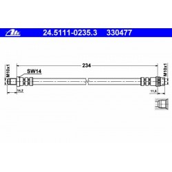 Volvo Bremžu šļūtene PIMAX QB37010P, 9485452, 91691394
