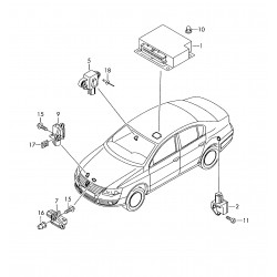 VW Golf 5, Passat 04-07 AIRBAG sensors 1K0955557A, Lietots 2