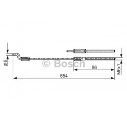 Bremžu trose 1 987 477 833, 7M0711472A, 480-107621 2