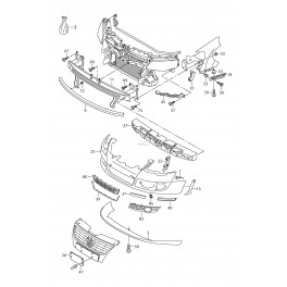 VW Passat 05-10 bampera uzlika R gruntēta...