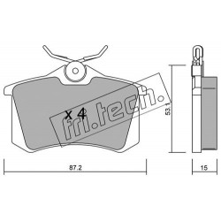 Bremžu uzlikas fri.tech. FDB541-99, 1H0698451H, 0 986 469...