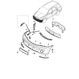 Kia Sorento 02-06 pr. bampera stiprinājums R