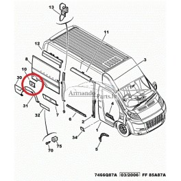 PEUGEOT BOXER remonta daļa aizmugure R pirms...