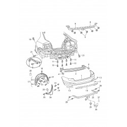 Škoda Octavia 13-17 bampera stiprinājums L 5E5807393