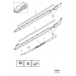 Volvo XC70 08- sliekšņa uzlika L 31265315