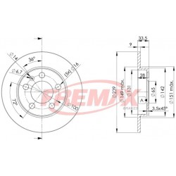 Bremžu diski BD-5311 FREMAX, DDF1155, 08.9148.10 2