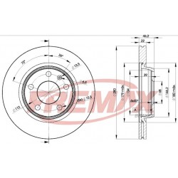 Bremžu diski FREMAX BD-5301, 18398, DF29468, 09.7196.11 2