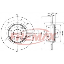 Bremžu diski FREMAX BD-5301, 18398, DF29468,...