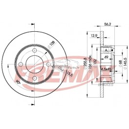 Bremžu diski FREMAX BD-4012, 895615301, 08.5714.10