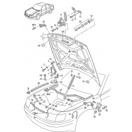 Audi 80 B4, A6, 100 C4 motora pārsega...