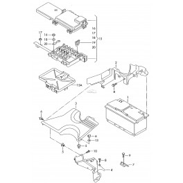 VW Sharan 00-10 drošinātāju kaste virs akb,...