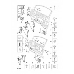 Opel CORSA D 07-15 durvju trose R, L 3 Durvis  13186767
