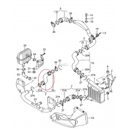 Audi A4, A6 00-05 gaisa caurule METZGER 8E0145834M