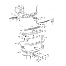 VOLKSWAGEN TOUAREG aizmugures bampera āķa vāciņš R 7L6807450