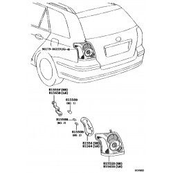 Toyota Avensis Combi 06-08  Aizm lukturis R 8155105240