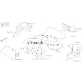 Subaru Impreza 03-05 nosegs aimz. bagāžas...