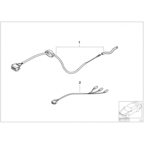 BMW E39 priekšējo lukturu regulātoru vadu komplekts 61126902569